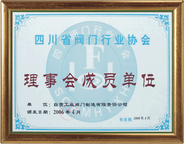 省阀门行业理事会成员